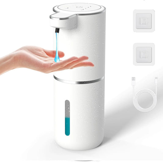 Automatic Liquid Soap Dispenser, 380ML USB Rechargeable Touchless Dispenser Electric Wall Mounted 4 Levels Adjustable Liquid Soap Dispenser Pump for Bathroom Kitchen Dish Soap